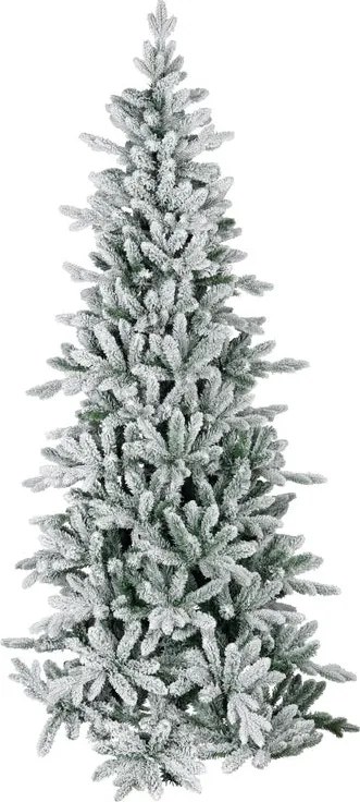 Albero di Natale artificiale innevato Kirkwall illuminato H 180 cm x ø 94 cm