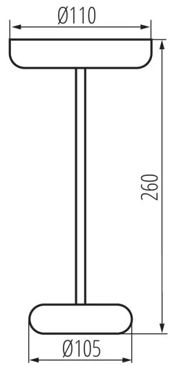 Kanlux 37314 - Lampada ricaricabile dimmerabile FLUXY LED/1,7W/1800 mAh IP44 giallo