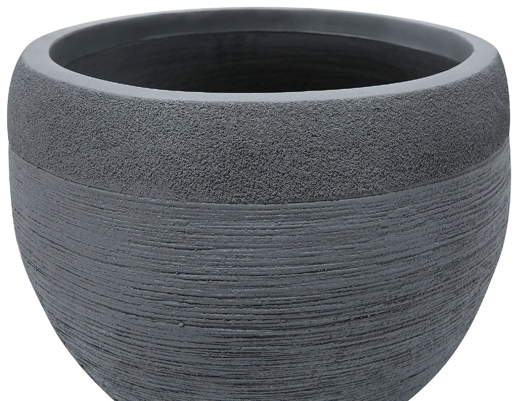 Vaso tondo per interno ed esterno grigio 43x43x60cm CAMIA 