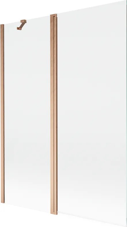 Mexen Mist paratia per vasca da bagno a 2 ante 130 x 150 cm, trasparente, rame spazzolato - 8A9-130-011-65-00