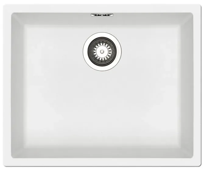 Lavello sottotop 1 vasca PYRAMIS Mistral L 50 x L 40 cm bianco