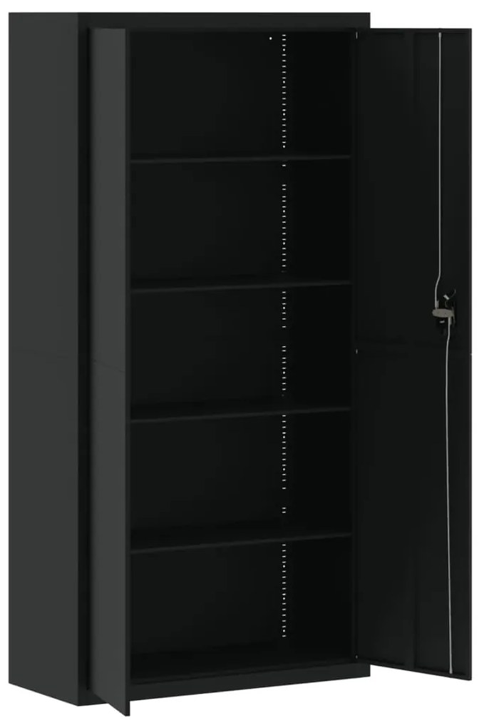 Armadio classificatore nero 90x40x180 cm in acciaio