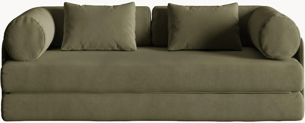 Divano letto 2 posti in velluto Dreamy, larg. 206 cm