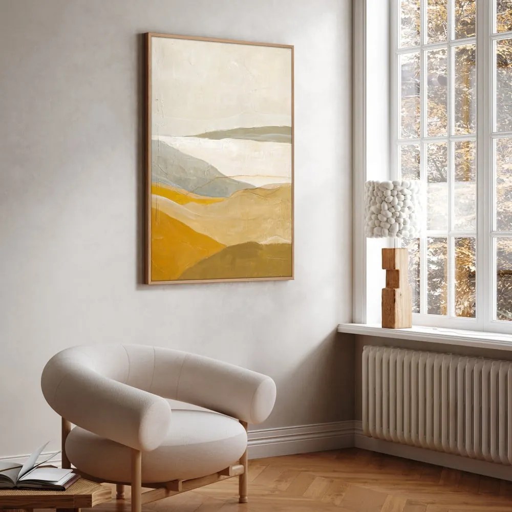 Quadro dipinto a mano 90x120 cm Yellow Field - Malerifabrikken