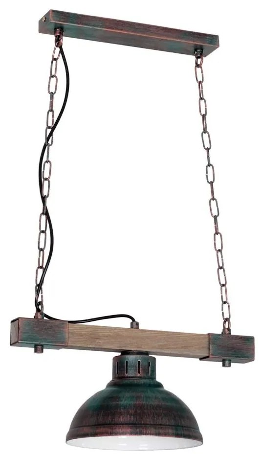 Lampadario a sospensione con catena HAKON 1xE27/60W/230V patina
