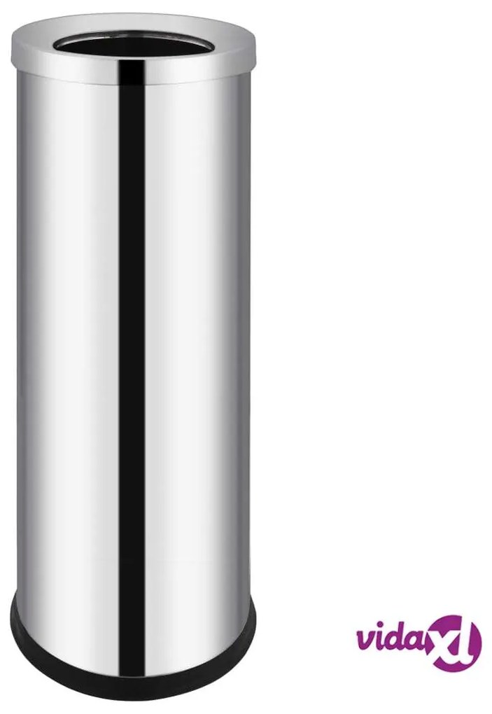vidaXL Pattumiera da Albergo 32 L in Acciaio Inox