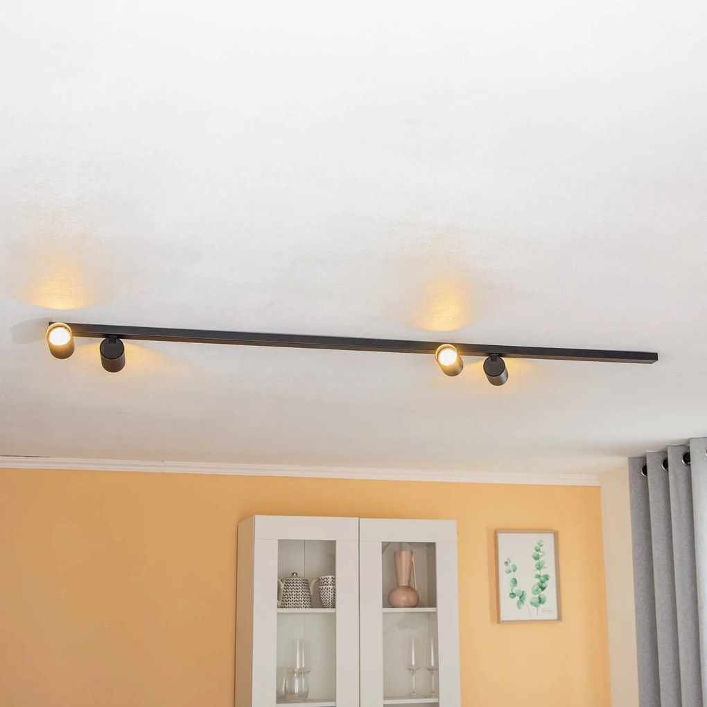 Nowodvorski Lighting Faretto da soffitto Mono VIII nero a 8 luci 2x150cm