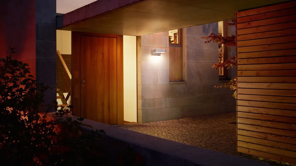 Applique LED moderno da esterno L 800 antracite IP44, con sensore crepuscolare luce bianco caldo dimmerabile 466 lumen, STEINEL