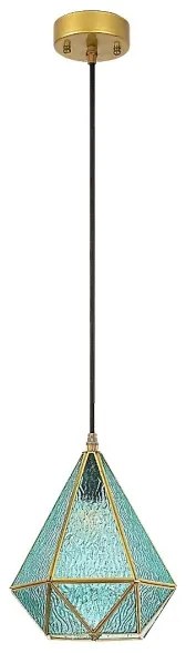 Rabalux 72244 - Lampadario a sospensione con filo NORAH 1xE14/40W/230V blu/oro