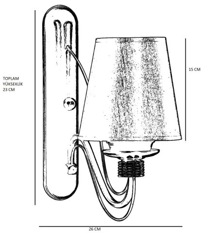 Applique CLASSIC 1xE27/40W/230V bronzo/beige