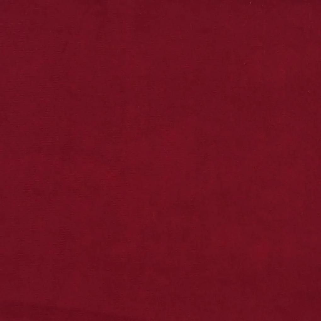 Poggiapiedi rosso vino 78x56x32 cm in velluto