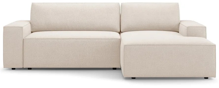 Divano letto in tessuto bouclé beige (angolo destro) Jodie - Micadoni Home