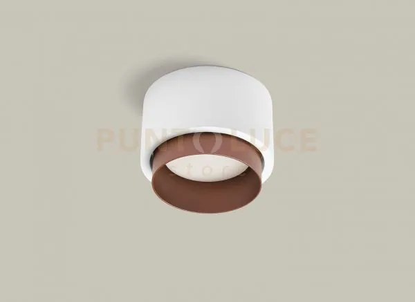 Syme lampada da soffitto 1 luce tonda rame in gesso