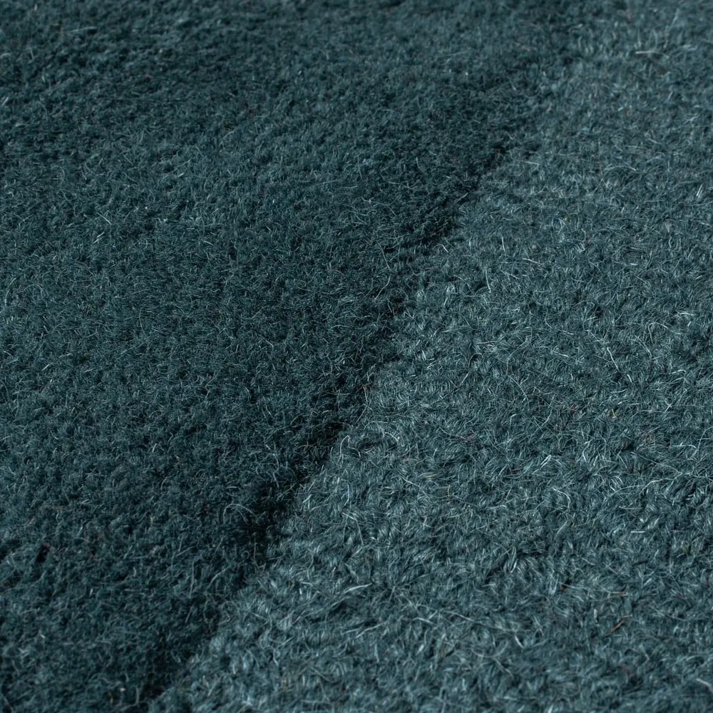 Tappeto rotondo color foglia di tè in lana tessuto a mano ø 160 cm Shard Teal – Flair Rugs