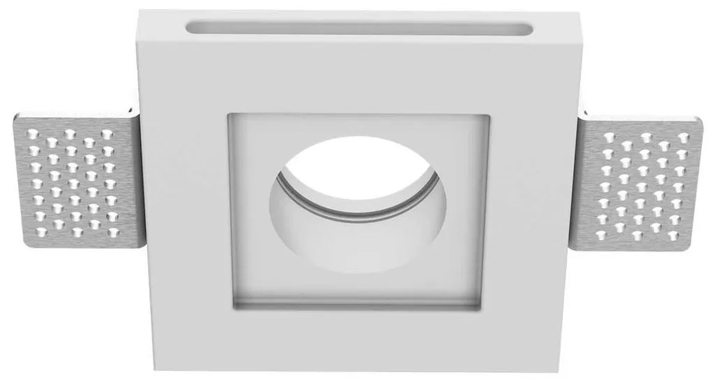 Portafaretto GU10 e MR16 Quadrato Gesso Pitturabile Ø100x100 mm