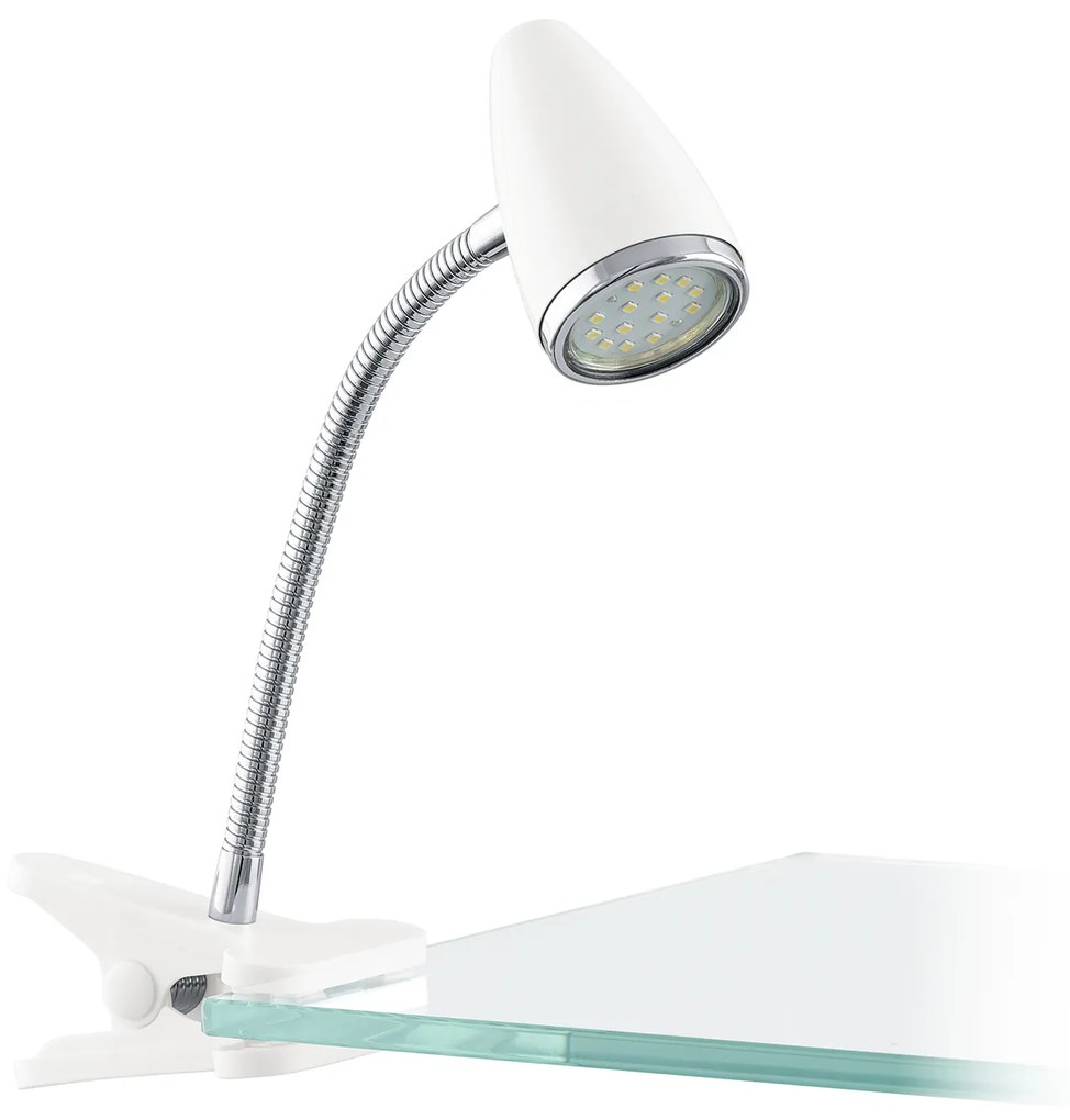 Lampada Da Tavolo Moderna Riccio 1 Policarbonato Bianco 1 Luce Gu10 2,8W