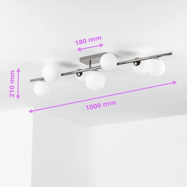 BRILAGI - Lampadario a plafone LED MILLA 7xG9/3W/230V nero cromato/bianco