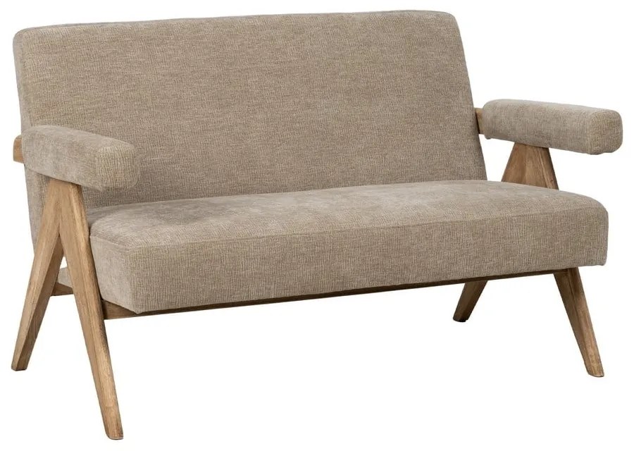 Divano beige con rivestimento in ciniglia 134 cm Rest – Ixia