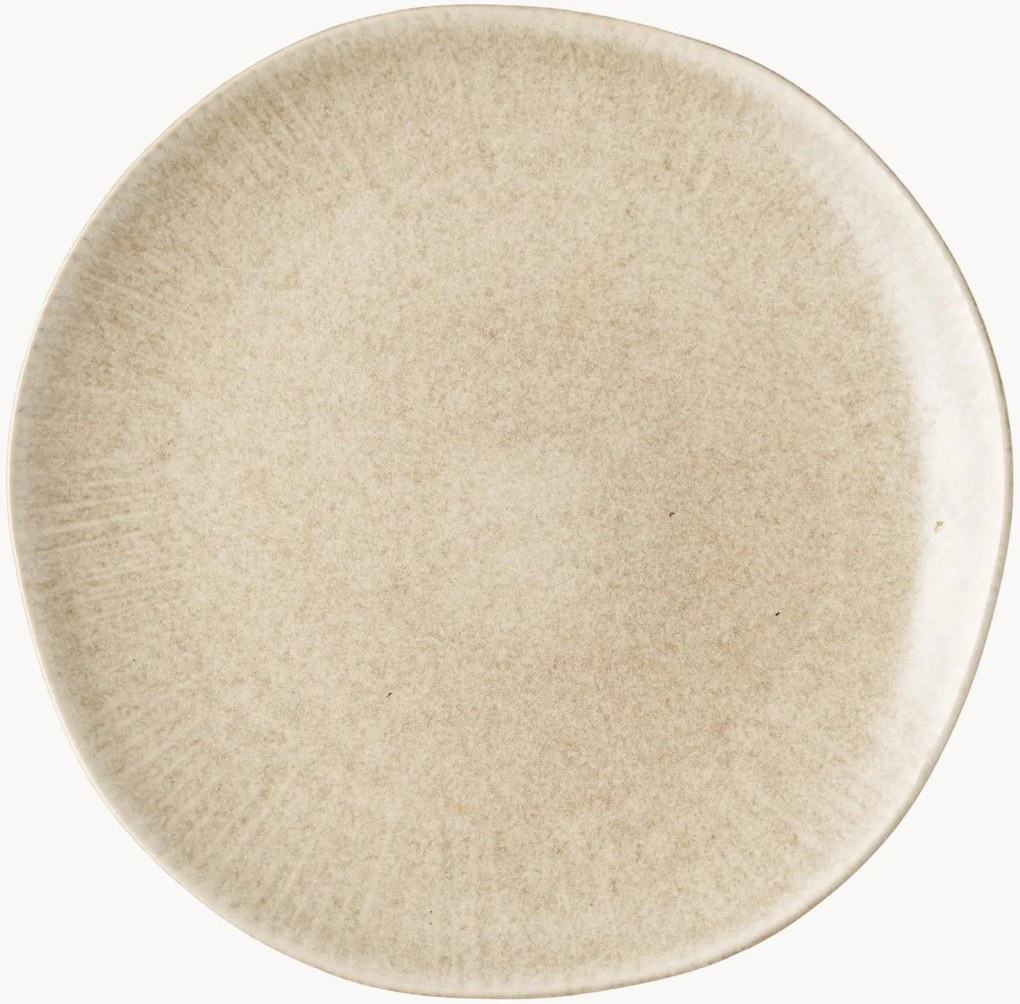 Set di 4 piatti da colazione fatti a mano Viola
