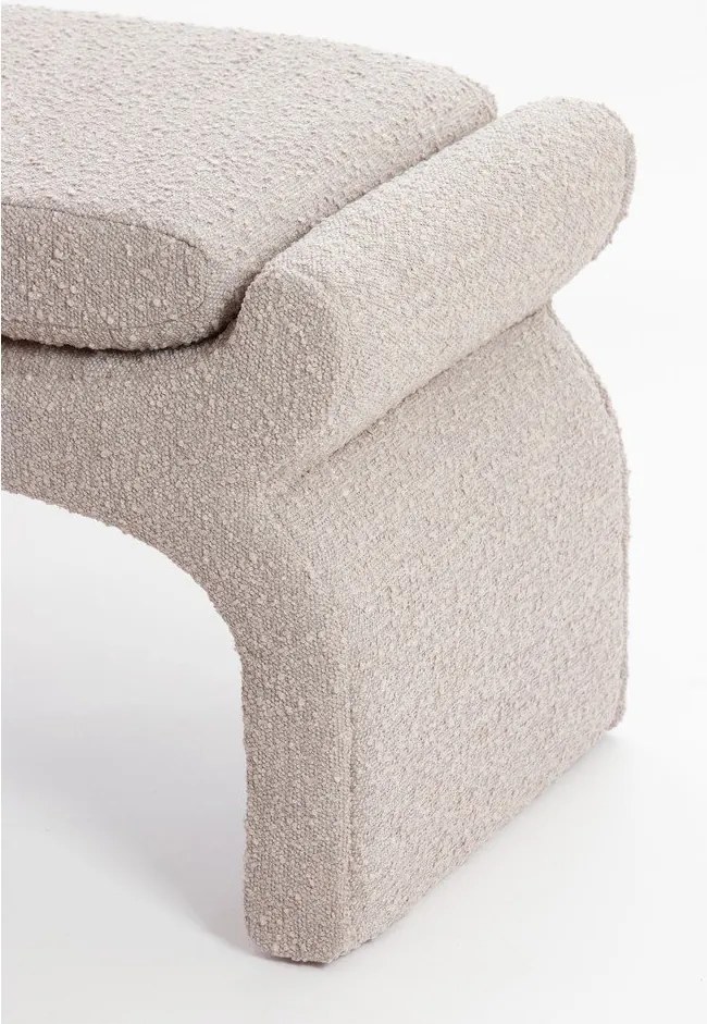 Panchina beige in tessuto bouclé Nafya - Light &amp; Living