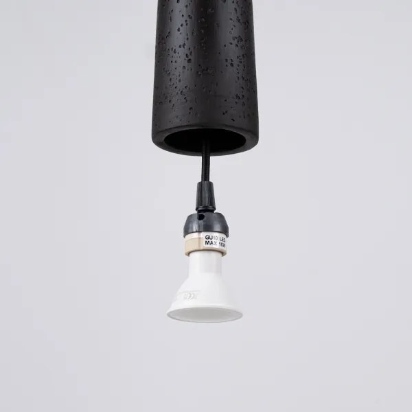 Sollux SL.1355 - Lampadario a sospensione con filo ELECTRA 1xGU10/10W/230V calcestruzzo/nero