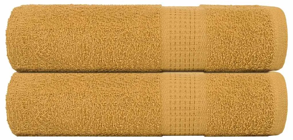 Asciugamani Doccia 2 Pz Oro 70x140 Cm 360 G/m² 100% Cotone /