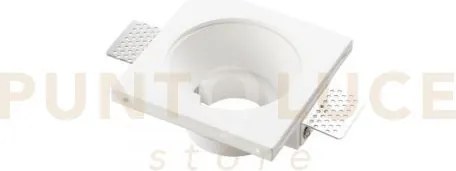 Incasso entity bianco quadrato 1 luce attacco gu10 12x12x5,4cm in g...