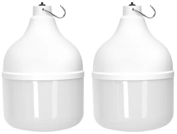 Aigostar - Lampadario solare a LED con sensore 2xLED/70W/12V 12000 mAh 6500K Ø 12 cm