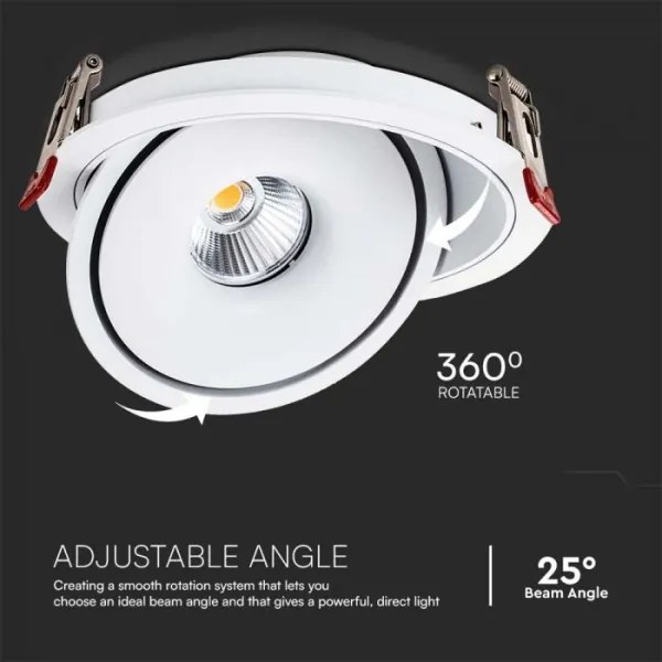 LED Faretto da incasso LED/20W/230V 3000/4000/6400K diametro 16,5 cm bianco