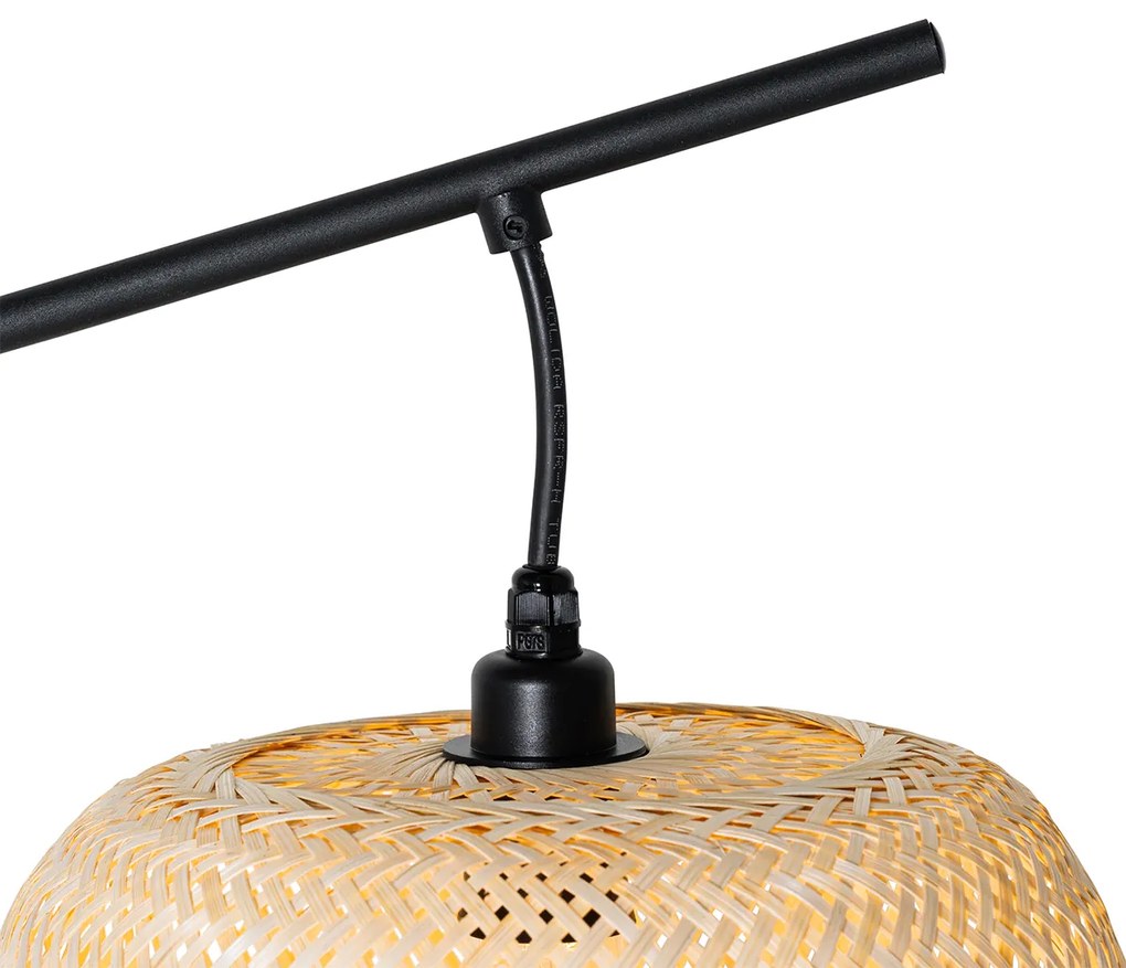Lampada da terra per esterni in bambù orientale IP44 - Carlos