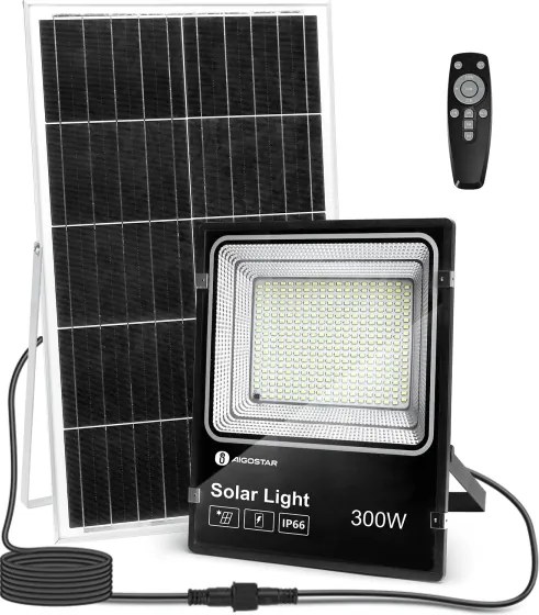 Aigostar - LED Faro solare dimmerabile LED/300W/3,2V IP66 + +TC