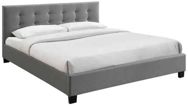 Letto 180 x 200 imbottito tessuto grigio MARQUISE