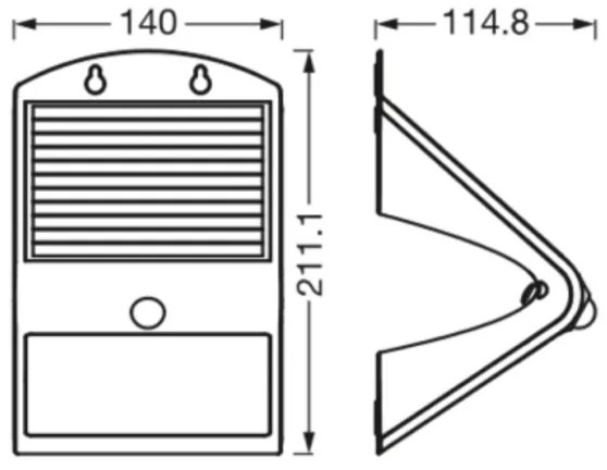 Ledvance - Applique a LED solare con sensore FARFALLA LED/4W/3,7V IP65