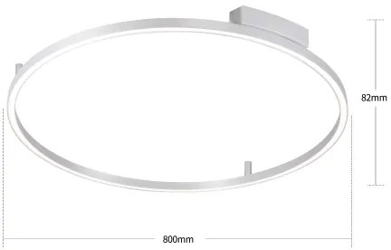 Brilagi - Lampada LED dimmerabile PORTOFINO LED/60W/230V Ø 80 cm argento + telecomando