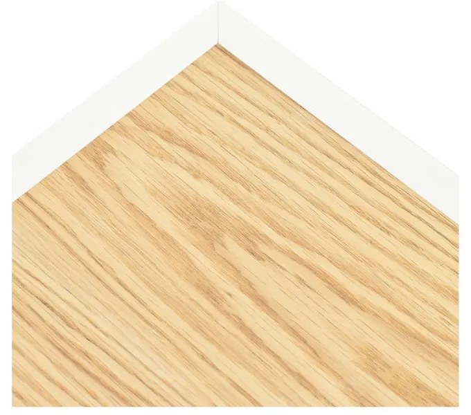 Cassettiera alta bianca effetto rovere95x120 cm Arista - Teulat