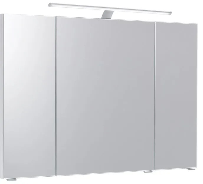 Pensile con luce Solitaire L 120 x P 32 x H 70 cm bianco lucido Pelipal