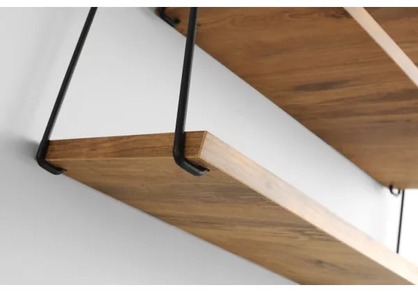 Mensola da parete ZIHON 63,5x60 cm nero/marrone