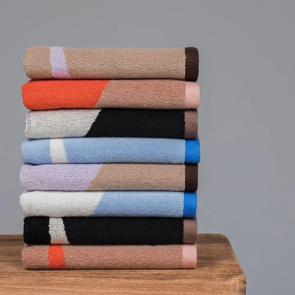 Asciugamano in cotone biologico bianco e nero 70x133 cm Nova Arte - Mette Ditmer Denmark