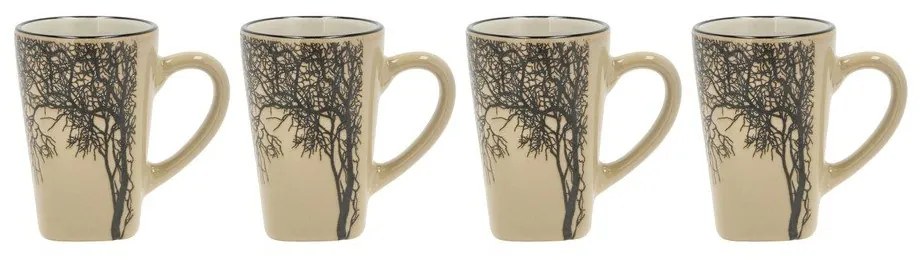 Set di 4 tazze da espresso in gres cremoso da 100 ml Hela - Villa Collection