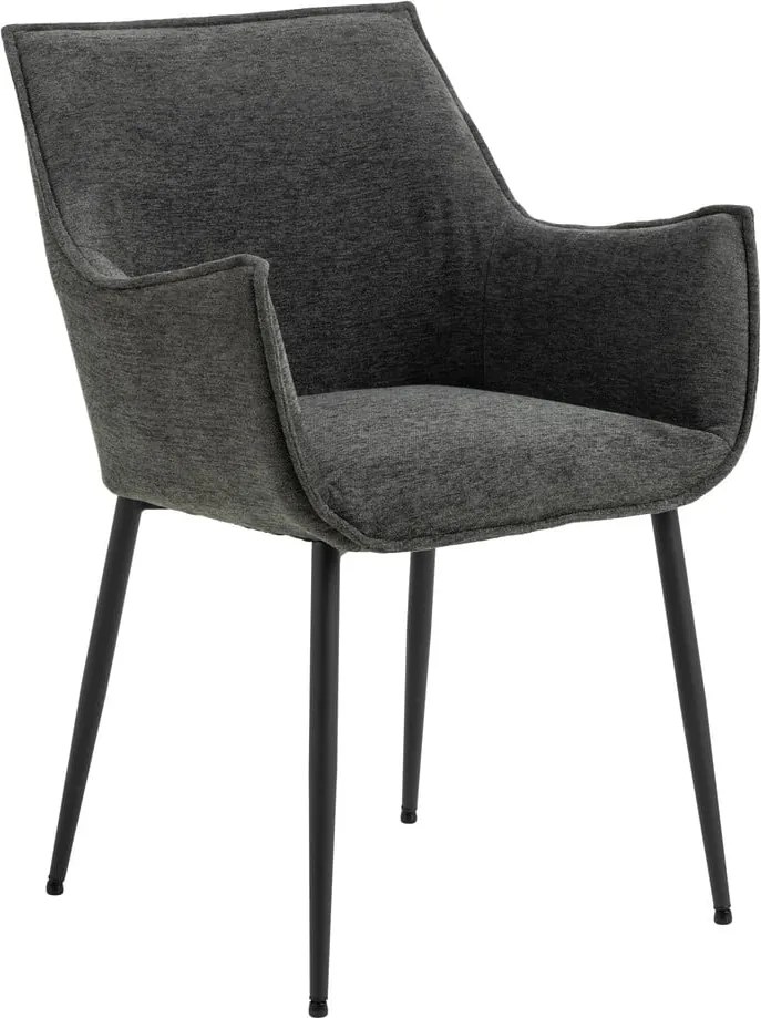 Sedia da pranzo grigio scuro in imbottito Bonita – Actona