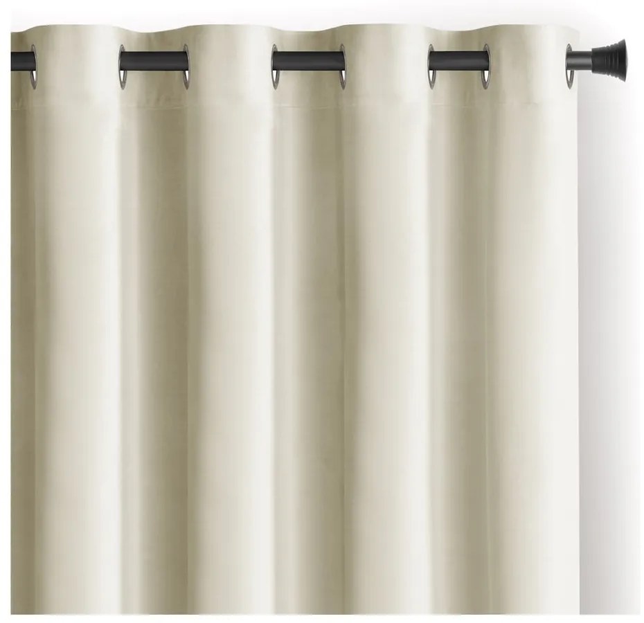 Tenda parzialmente oscurante color crema in velluto 140x245 cm – Restilo