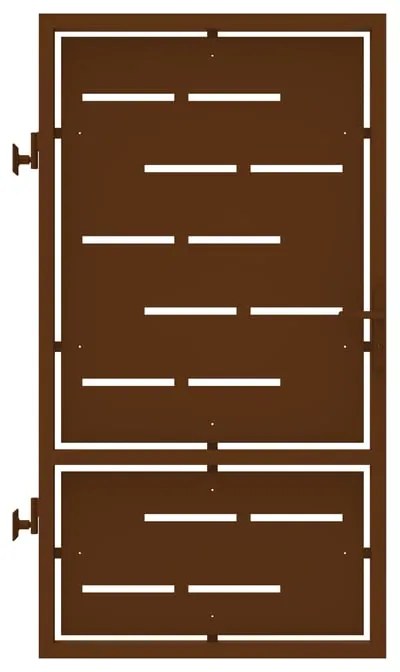 Cancello manuale battente Privacy in ferro, apertura a sinistra, L 104.5, H 180 cm, di colore ruggine