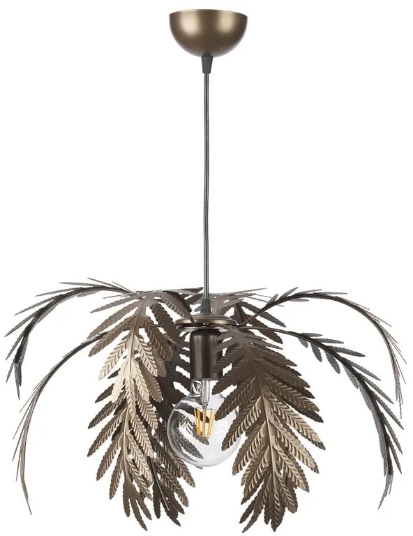 Lampadario Moderno Sospensione DUBAI in Metallo con 1 - E27 nero paralume grigio e oro E27 Ø50cm