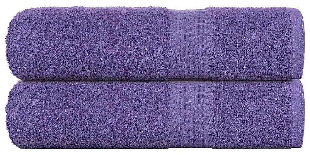 Asciugamani 2 Pz Viola 50x100 Cm 360 G/m² 100% Cotone /