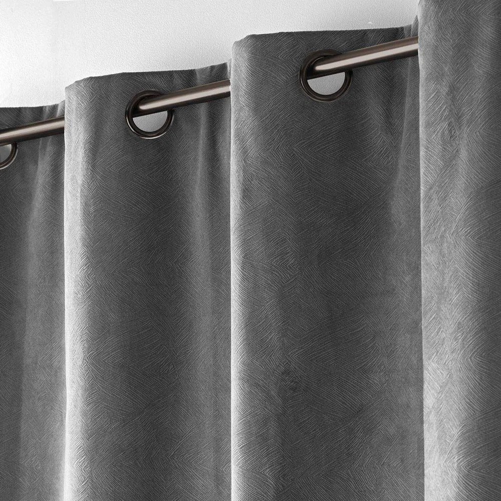 Tenda color antracite in velluto 140x260 cm Olympe – douceur d'intérieur
