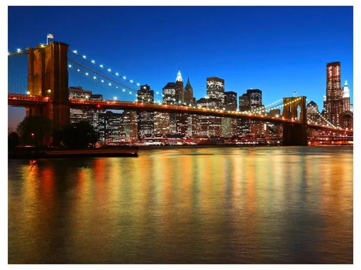 Fotomurale Crepuscolo sopra il ponte di Brooklyn