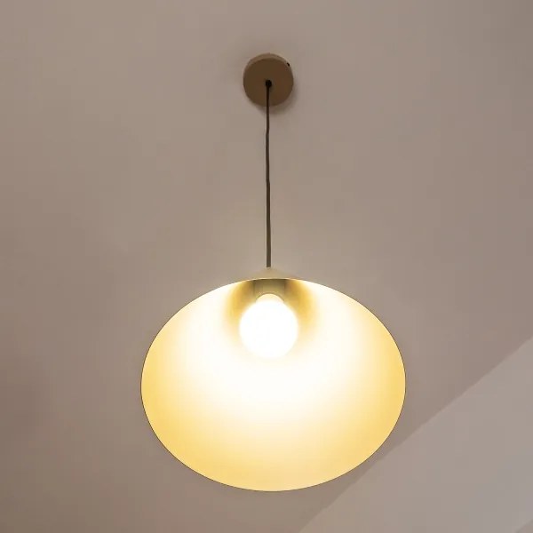 Lampadario a sospensione ETNA II 1xE27/15W/230V Ø 25 cm beige