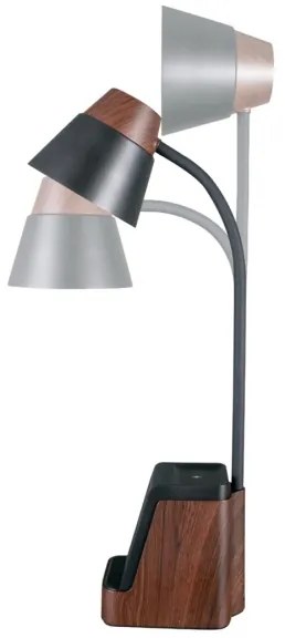 Immax 08999L - Lampada da tavolo LED+CCT dimmerabile con ricarica wireless Qi IDEAL LED/8W/230V, marrone