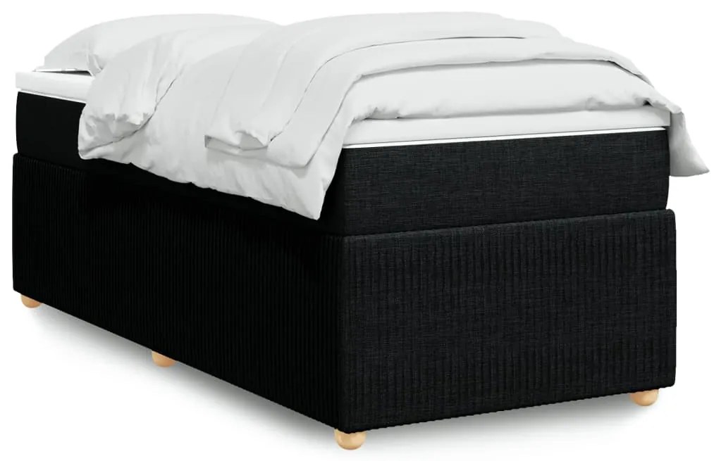 Giroletto A Molle Con Materasso Nero 100x200 Cm İn Tessuto /