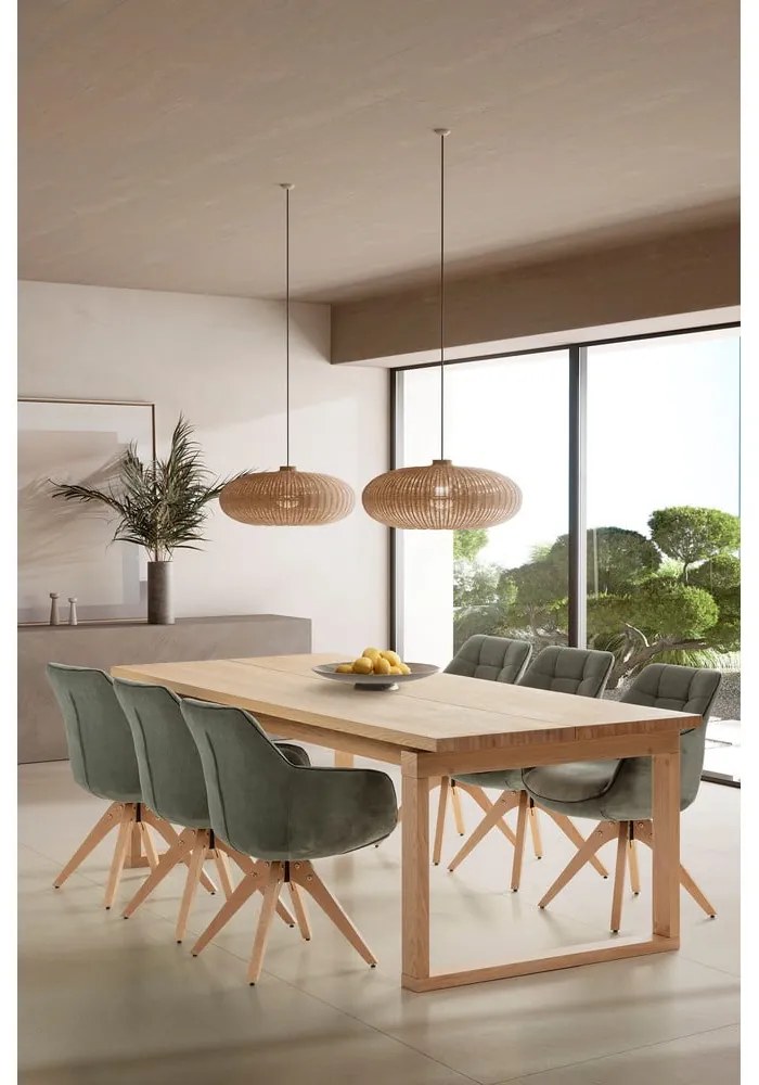 Tavolo da pranzo con piano effetto rovere 100x220 cm Rina – Marckeric